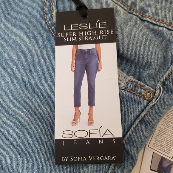 Sofia Jeans Leslie Super High Rise Slim Straight size 18 NWT - Picture 5 of 9